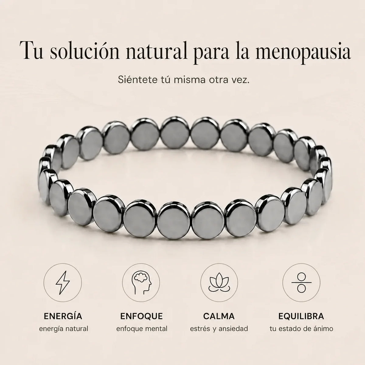 Pulsera de Hematita Haima | Tu solución natural para la menopausia