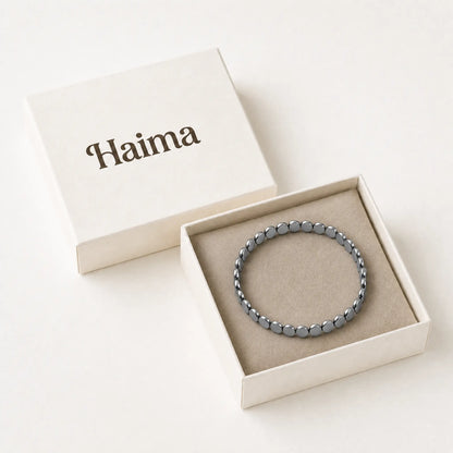 Haima hematite bracelet in a gift box, a gift idea for women